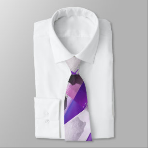 Corbata Padrinos Cuello de Rosa Dorada Acuarela Violeta Li