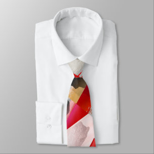 Corbata Padrinos de boda modernos con bloque de color rosa