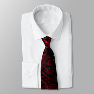 Corbata Paint Splatt Effect Red & Black