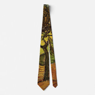 Corbata Paisaje, árboles y figuras de Vincent van Gogh