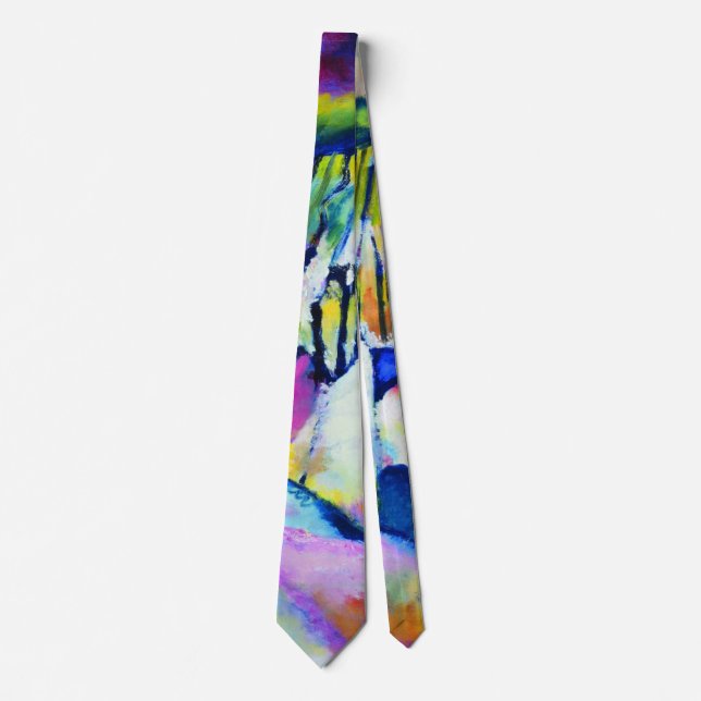 Corbata Paisaje con lluvia de Wassily Kandinsky (Anverso)