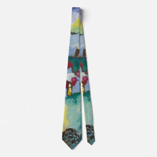 Corbata Paisaje de Kandinsky con chimenea de fábrica