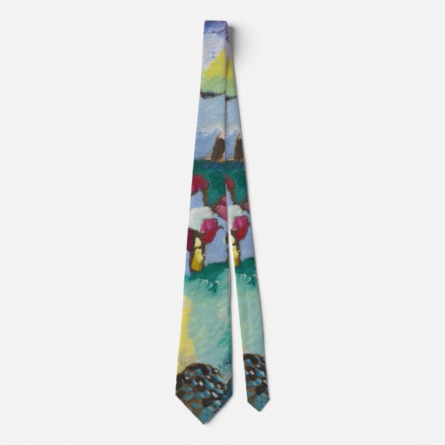 Corbata Paisaje de Kandinsky con chimenea de fábrica (Anverso)