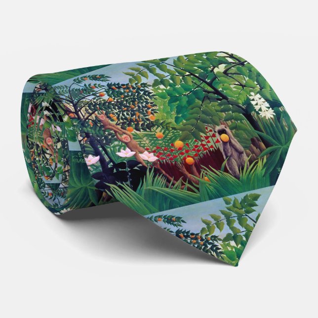Corbata "Paisaje exótico", Henri Rousseau (Enrollado)