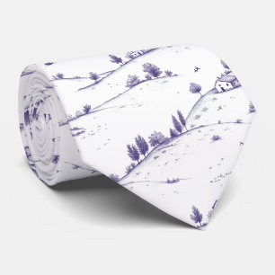 Corbata Paisaje Toile Azul Vintage