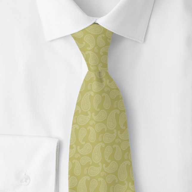 Corbata Paisley Caqui (Subido por el creador)