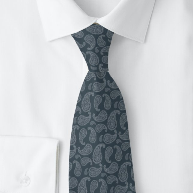 Corbata Paisley de Carbón (Subido por el creador)