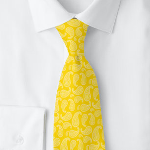 Corbata Paisley Dorado