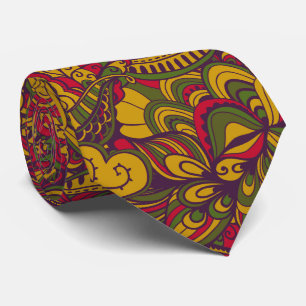 Corbata Paisley estilo psicodélico de los 70