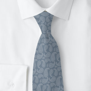 Corbata Paisley Gris Pizarra