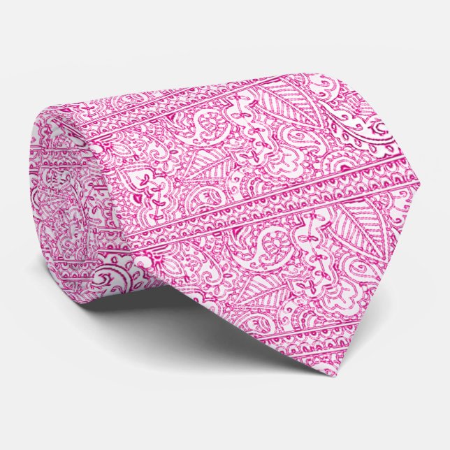 Corbata Paisley Passion - Pink (Henna) (Enrollado)