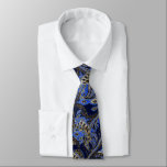 Corbata Paisley Peacock de la Marina Negra y la Vintage Go<br><div class="desc">Fiesta de la boda de paisley vintage por pavo real marea negra azul marino y dorada para los chicos. Padre de la Novia, Padre de Groom, Groomsman, Mejor Hombre y Groom. Diseño Boda Retro Paisley. Vintage Inspiración Paisley Estética Mehndi Indian Paisley Bodas Ties. También es perfecto para los grandes temas...</div>