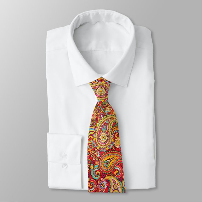 Corbata Paisley - Red (Atado)