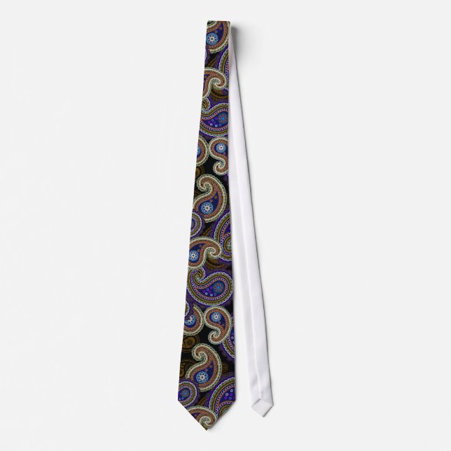 Corbata Paisley retro funky (Anverso)