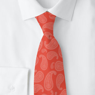 Corbata Paisley Rojo Cereza