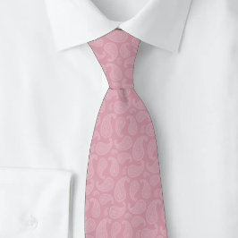 Corbata Paisley Rosa Polvo
