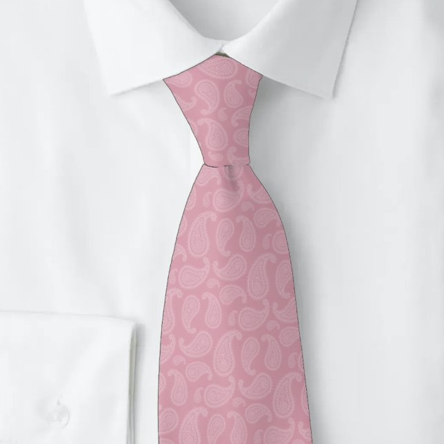 Corbata Paisley Rosa Polvo (Subido por el creador)