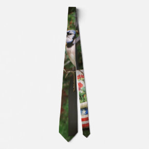 Corbata Pájaro - Arrendajo azul - Esperando el correo