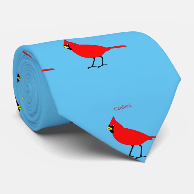 Corbata Pájaro cardinal rojo Thunder_Cove (Enrollado)