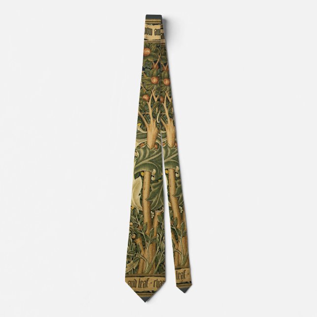 Corbata Pájaro Carpintero de William Morris, Arte Textil V (Anverso)