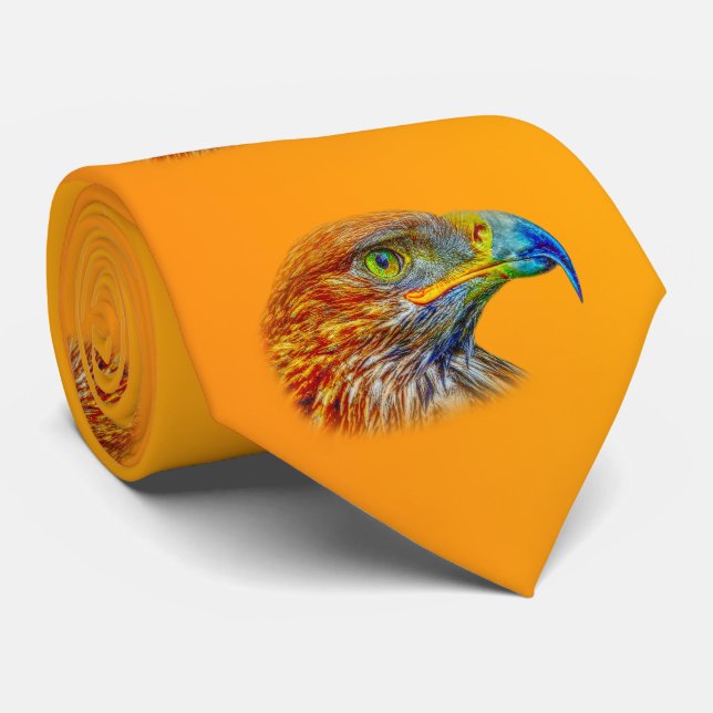 Corbata Pájaro De Halcón De Águila Dorada De Prey (Enrollado)