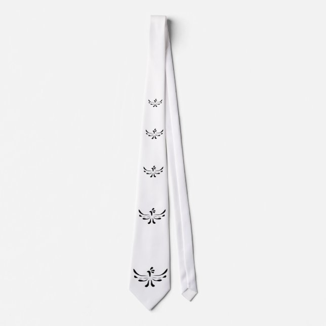 Corbata Pájaro exótico monocromático (Anverso)