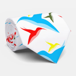 Corbata Pájaros coloridos encendido