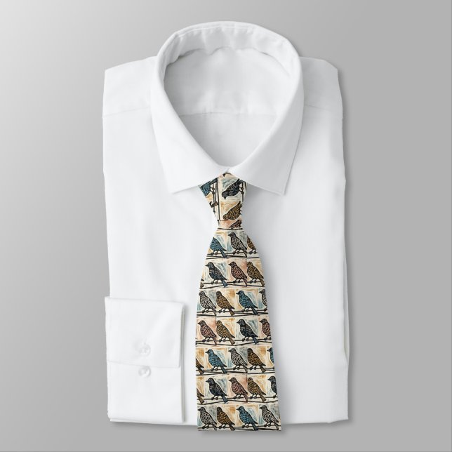 Corbata Pájaros En Un Alambre (Atado)