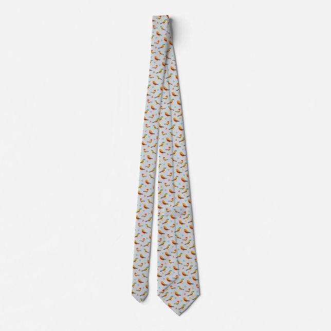 Corbata Pájaros Modernos Dulces (Reverso)