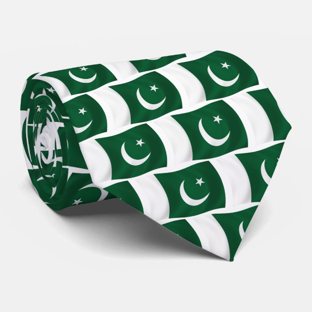 Corbata Pakistan Flag Tie (Enrollado)
