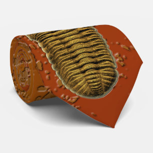 Corbata Paleo-moda Rana Fossil Trilobite