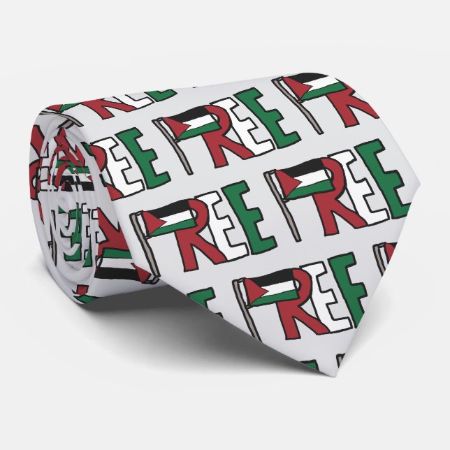 Corbata Palestina Libre (Enrollado)