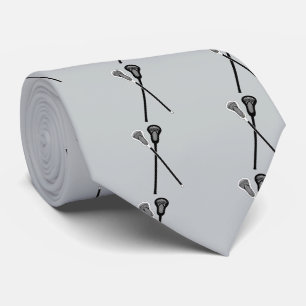 Corbata Palillos de LaCrosse en blanco y negro