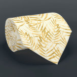 Corbata Palm Tree Gold Fronds Tropical Ivory<br><div class="desc">Frente tropical de palmeras doradas sobre un fondo de marfil claro (o cualquier color que elija), esta corbata de cuello de los hombres es fresca para la oficina, una noche en la ciudad, un boda, para el novio o padrino o como regalo a tu esposo, papá, hermano o mejor amigo....</div>