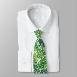 Corbata Palm tropical verde Banana Monstera hojas