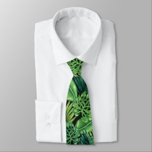 Corbata Palm tropical verde Banana Monstera hojas