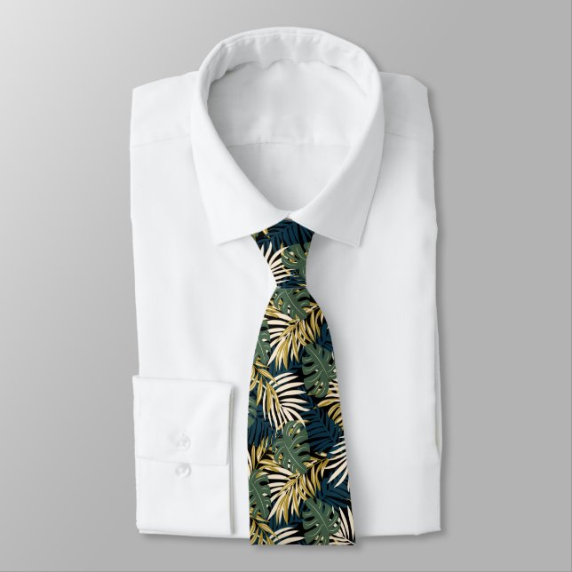 Corbata Palmas tropicales de los hombres (Atado)