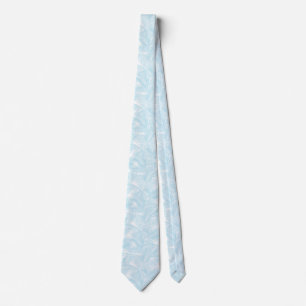 Corbata Palmera tropical azul en colores pastel moderna
