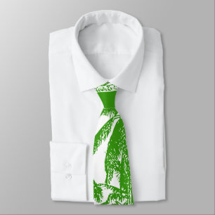 Corbata Palmeras en un diseño posterizado