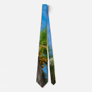 Corbata Palmeras Tropicales y Cocos