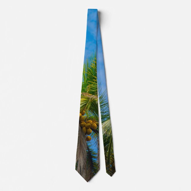 Corbata Palmeras Tropicales y Cocos (Anverso)