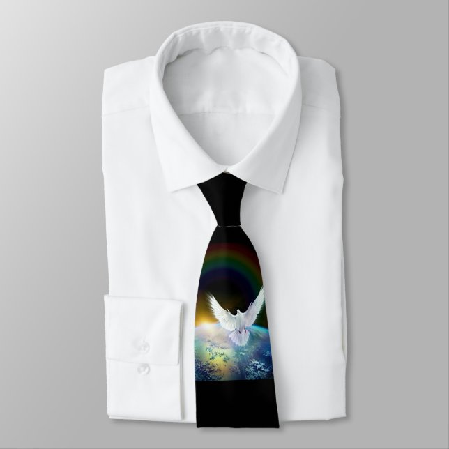 Corbata Paloma del Espíritu Santo de la paz sobre la (Atado)