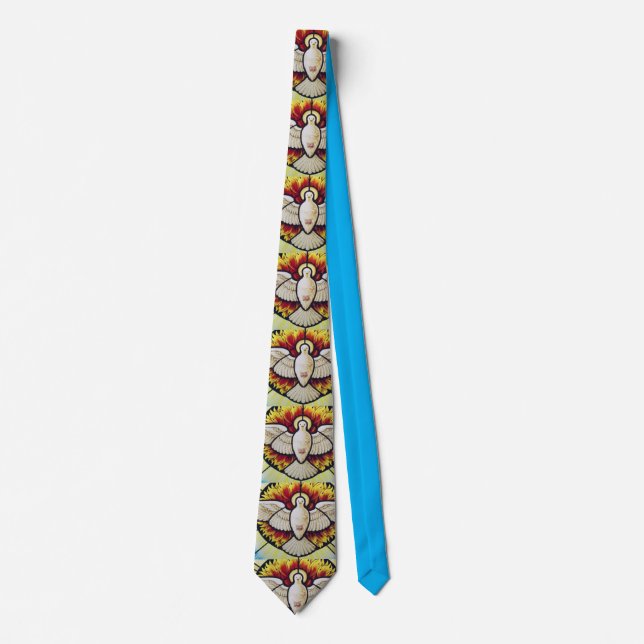 Corbata paloma del Espíritu Santo en vitral (Anverso)