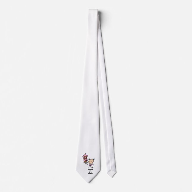 Corbata Panadera de figuras de palitos femenina (Anverso)