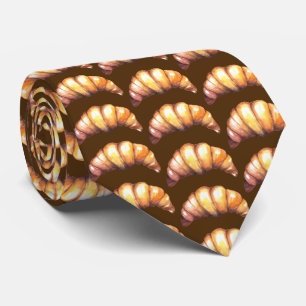 Corbata panadería adorable con un patrón de pan de baldosa