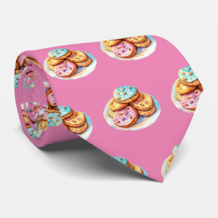 Corbata Panadería de patrón de galletas con baldosas