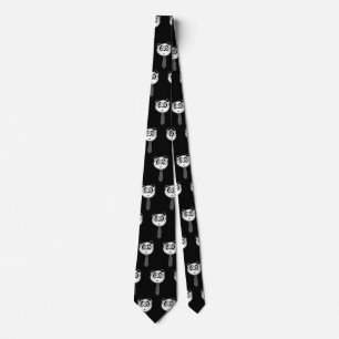 Corbata Panda Nerd - Blanco y negro