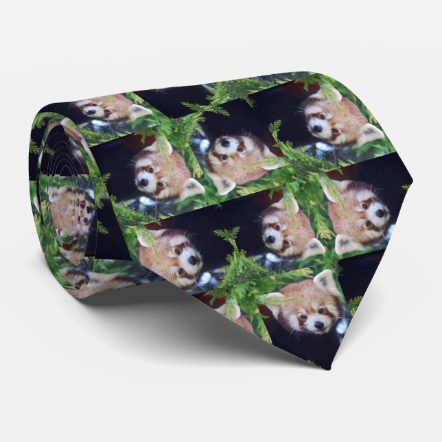 Corbata Panda roja (Enrollado)