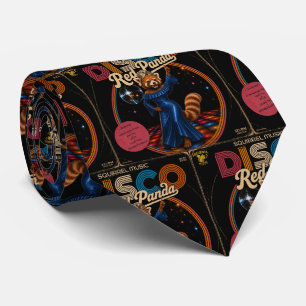 Corbata Panda Roja Disco