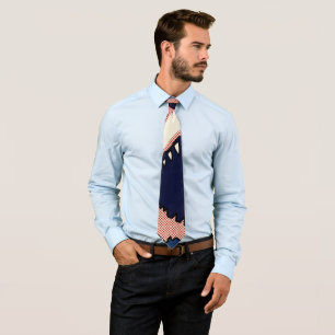 Corbata Panel Cómic de Mediotono de Mandíbula de Tiburón P